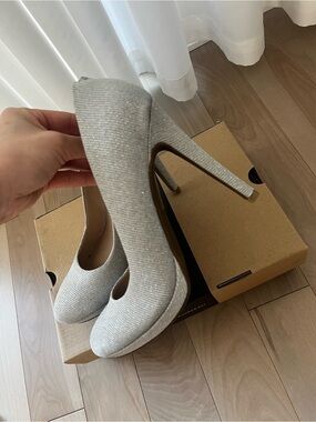 Silver Glitter High Heel